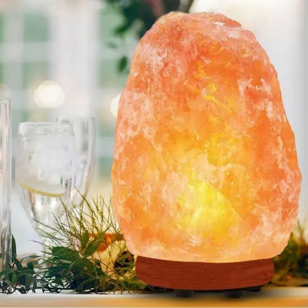 HIMALAYAN SALT LAMP W/ DIMMER - PRE-OWNED - ONE OWNER